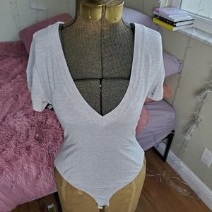 FREE PEOPLE gray bodysuit (s)